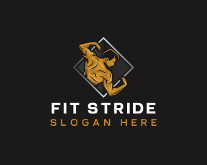 Gym Bodybuilder Fitness logo design