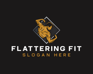 Gym Bodybuilder Fitness logo design