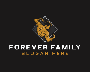 Gym Bodybuilder Fitness logo design