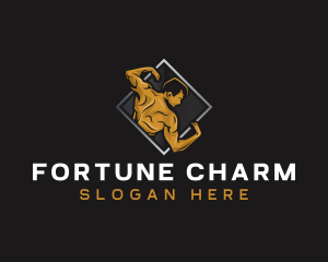 Gym Bodybuilder Fitness logo design