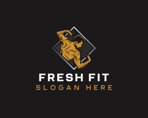 Gym Bodybuilder Fitness logo design