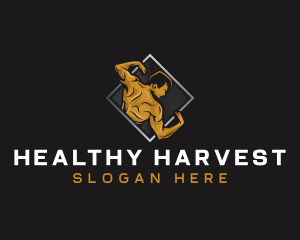 Gym Bodybuilder Fitness logo design