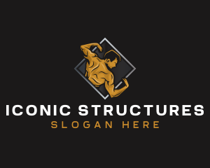 Gym Bodybuilder Fitness logo design