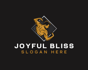 Gym Bodybuilder Fitness logo design