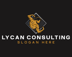 Gym Bodybuilder Fitness logo design