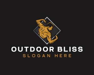 Gym Bodybuilder Fitness logo design