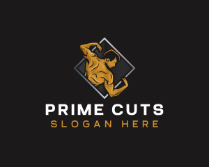 Gym Bodybuilder Fitness logo design