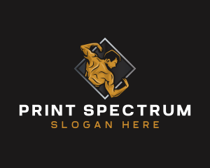 Gym Bodybuilder Fitness logo design