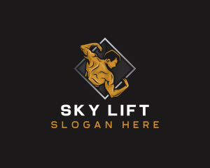 Gym Bodybuilder Fitness logo design