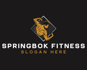 Gym Bodybuilder Fitness logo design