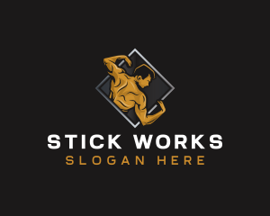 Gym Bodybuilder Fitness logo design