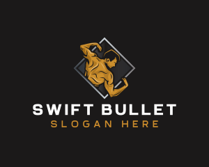 Gym Bodybuilder Fitness logo design