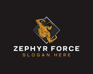 Gym Bodybuilder Fitness logo design