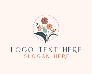 Stylish Flower Bouquet Logo