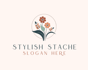 Stylish Flower Bouquet logo design