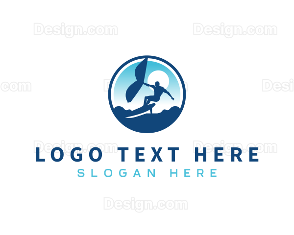 Water Foil Surfing Logo