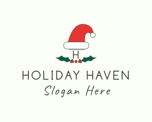 Santa Hat Decor logo design