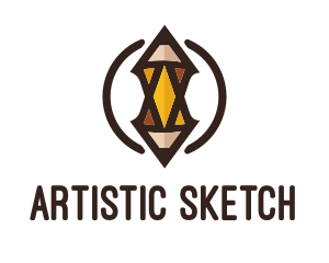 Creative Art Drawing Pencil logo design