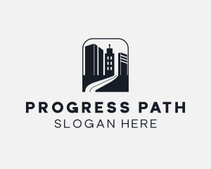 Building Road Pathway logo design