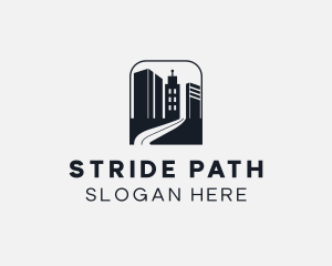 Building Road Pathway logo design