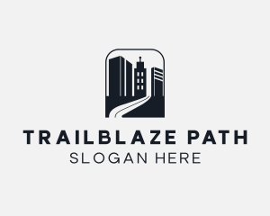 Building Road Pathway logo design