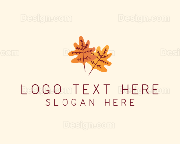 Autumn Season Leaves Logo