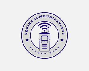 Communication Radio Intercom logo design