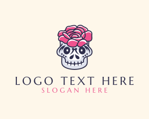 Flower Decor Skull logo