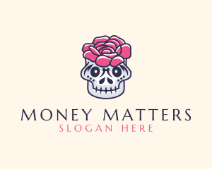 Flower Decor Skull logo