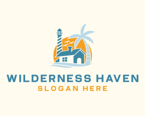 Sunset Lighthouse Resort logo design