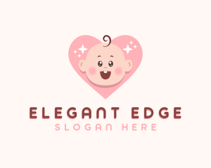 Cute Baby Heart logo design