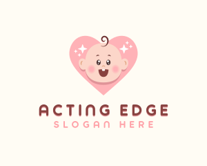 Cute Baby Heart logo design