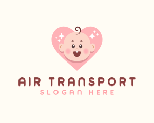 Cute Baby Heart logo design