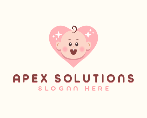 Cute Baby Heart logo design