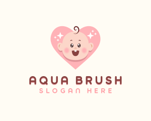 Cute Baby Heart logo design