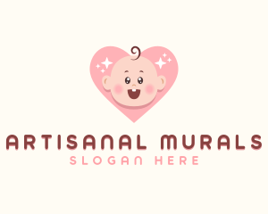 Cute Baby Heart logo design