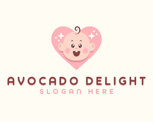 Cute Baby Heart logo design