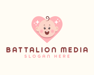 Cute Baby Heart logo design