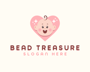 Cute Baby Heart logo design