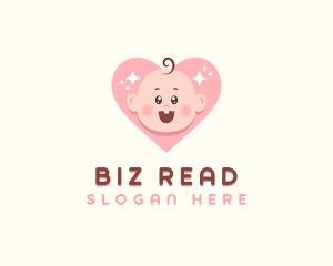 Cute Baby Heart logo design