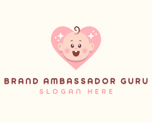 Cute Baby Heart logo design