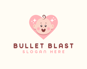 Cute Baby Heart logo design