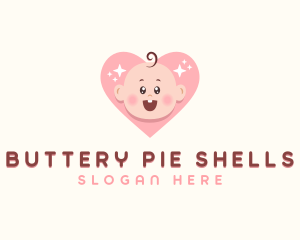 Cute Baby Heart logo design