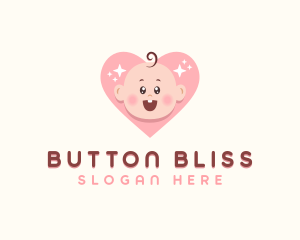 Cute Baby Heart logo design