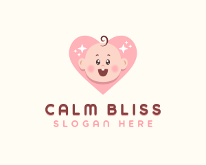 Cute Baby Heart logo design