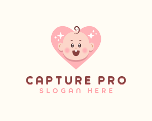 Cute Baby Heart logo design