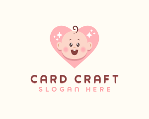 Cute Baby Heart logo design