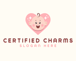 Cute Baby Heart logo design