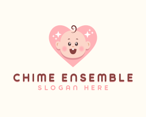 Cute Baby Heart logo design