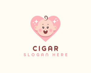 Cute Baby Heart logo design